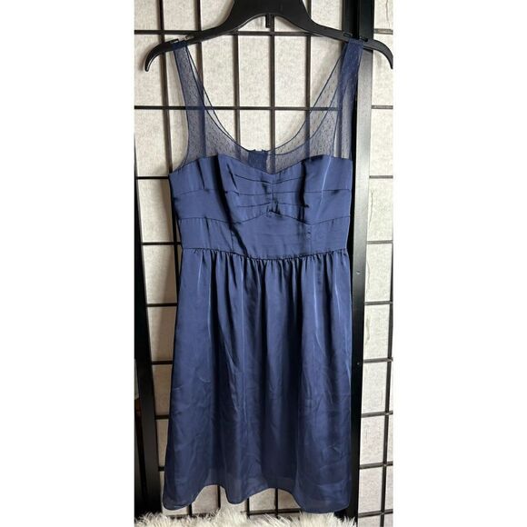 American Eagle Navy Blue Sheer Sleeveless Party Dress - Picture 1 of 7